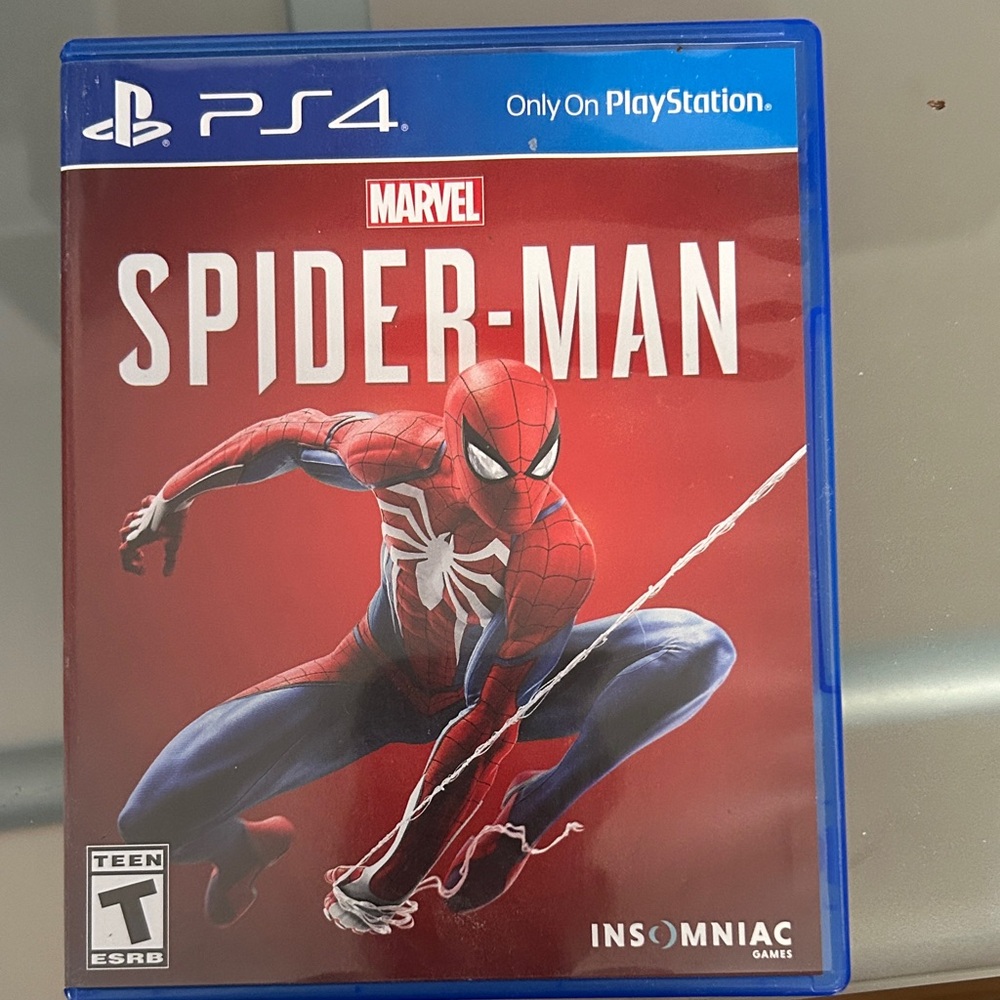 Marvel Spider-Man PS4 Game - Red and Blue Cover PLAY STATION FOUR 4
